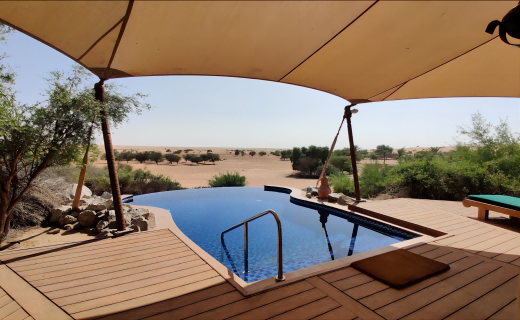沙漠旅馆泳池木塑地板